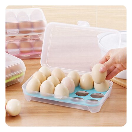 Æggeopbevaringsbeholder Plast Æggeopbevaringsboks Enkelt lag 15 G