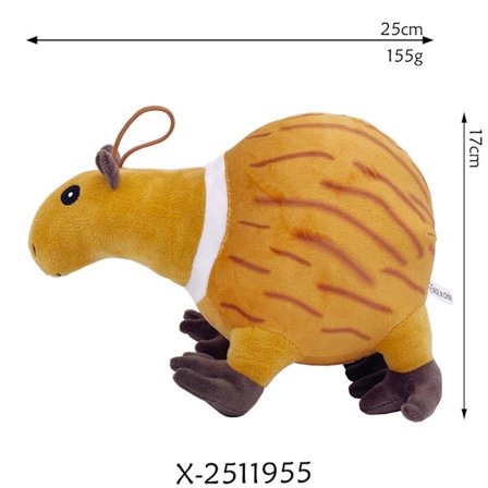 Kapibara Dyreplysjleker – 25 cm Morsom Dyreplysjleke med Saks (Gave til Barn og Samlere)