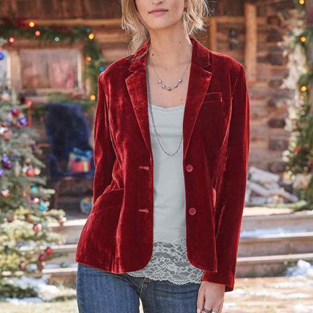 Kvinnor Långärmad Outwear Enfärgad Jacka