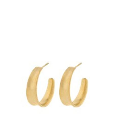 Pernille Corydon E-409 Small Saga Earrings Gul, Dame Øreringe, Størrelse: ONE Size