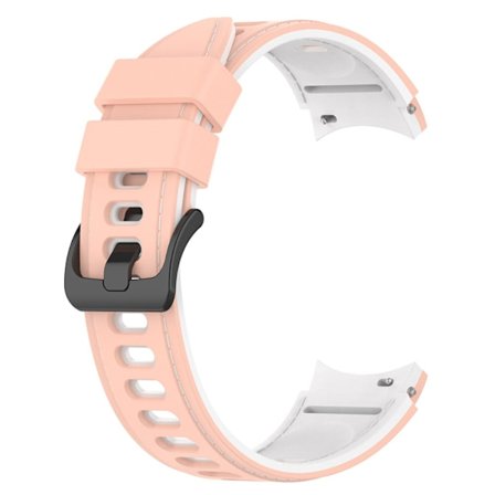 Samsung Galaxy Watch 5 / 4 / 3 klockarmband i silikon - Officiell Rosa / Vit