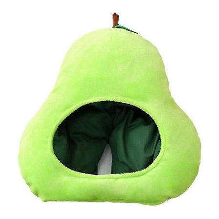 1 stk. pæreformet hovedbeklædning hat kreativ frugt hovedbeklædning sjovt plysdukke legetøj grøn 25-26[HK]