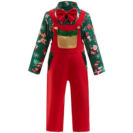 Juleantrekk for gutter med Santa Claus-trykk - Skjorte og Bukse