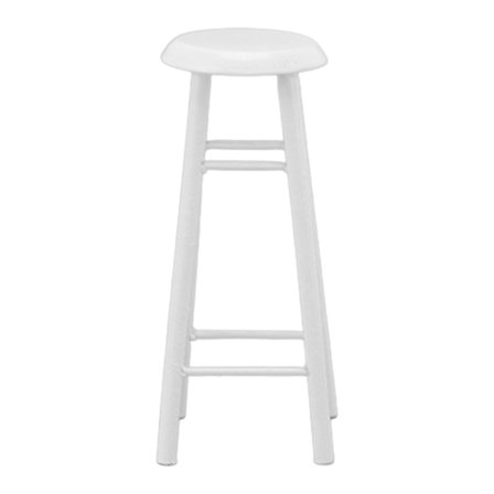 1 12 Skala Miniatyr Trä Barstol Verklighetstrogen Dockhusmöbel Dekorativ Rund Pall