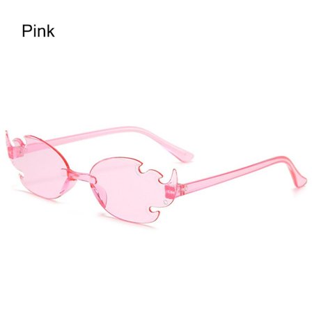 Fire Flame Solglasögon Flamformade Solglasögon ROSA ROSA