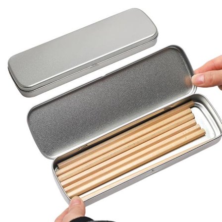 2 stk. blyantboks pennholder enkel penal pennal metall penal