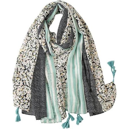 Grøn leopard print langt kvast blødt tørklæde, kvinders kvast sjal 180 * 90cm, turist strandhåndklæde