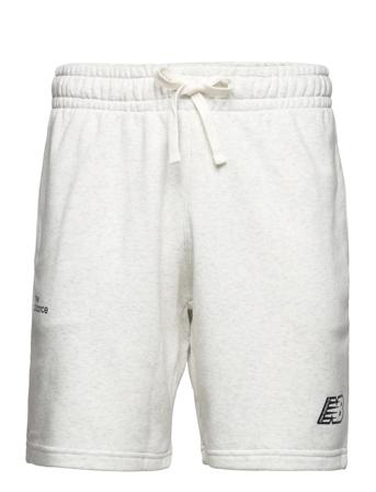 Nb Essentials Fleece Short Shorts Sweat Shorts Valkoinen New Balance