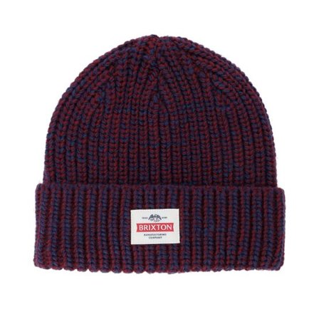Brixton - Multi cuff Beanie - Altered Threads Mood Indigo/Burgundy Cuff @ Hatstore