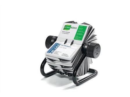 DURABLE VISIFIX visitkortssnurra, kapacitet för 400 kort, A-Ö-flikar, svart - Lyreco - Kontorsmaterial - Till skrivbordet - Visitkortshållare