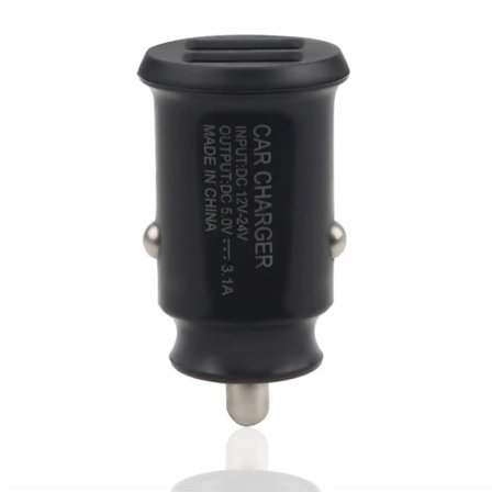 Mini USB-billaddare Dubbla USB-portar Snabbladdningsbilsadapter Telefonladdare För iPhone Xiaomi Huawei Samsung Biltillbehör