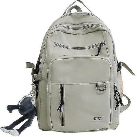 Dobbeltdekket vanntett ryggsekk med flere lommer Unisex skoleveske