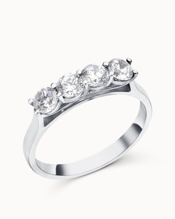 Flerstensring Elin 18K Platin 0.5 Carat - Forlovelsesringe & Vielsesringe hos Vanbruun