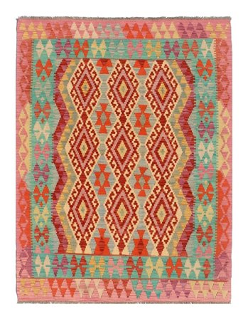 Håndvævet Kelim Afghan Old Style Tæppe 152X194