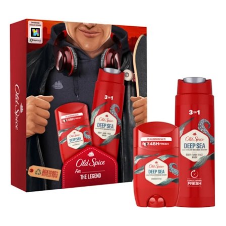 Presentförpackning Old Spice Deep Sea Deo Stick 50ml + Duschgel 250ml