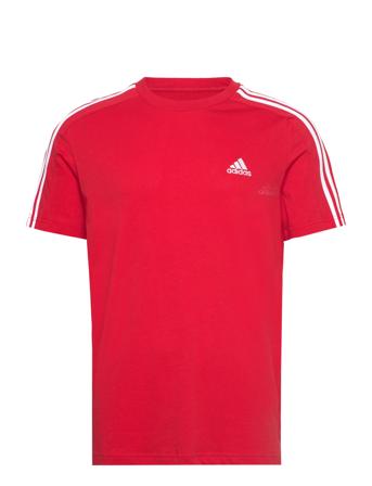 Adidas Sportswear Essentials Single Jersey 3-Stripes T-Shirt Röd