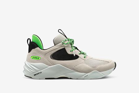 ARKK Copenhagen Herren Sneakers Größe 42 Kanetyk Suede 2.0 W13 Soft Grey Vivid Green