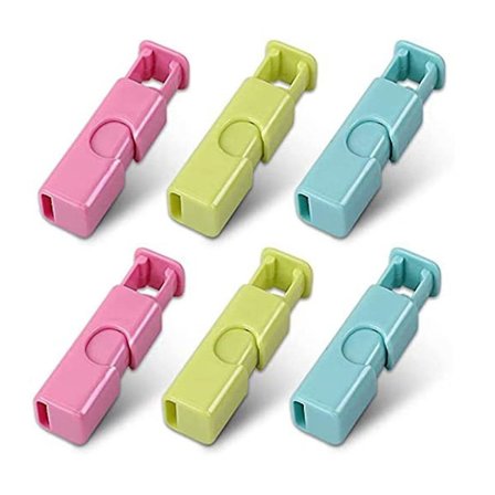 Klemme for brødposer, poseklemmer, klemme for bagels, skligrep, enkel klem og lås, 6-pakning