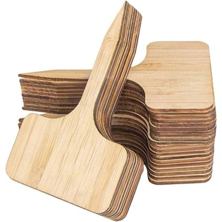 Toddmomy 50 kpl Bambukasvien Nimilappu Kasvilappu Puu T-tyypin Merkit Kasvikyltit Vihannespuutarhan Merkit Puutarhan Ruukkukasveille