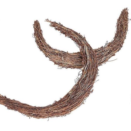 Naturlig Halvmåneformet Rattan Krans Base DIY Tilbehør for Påskefestdekor