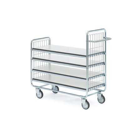 Hyllevogn ESD utførelse, 4 hyller, 1180x460x1120 mm