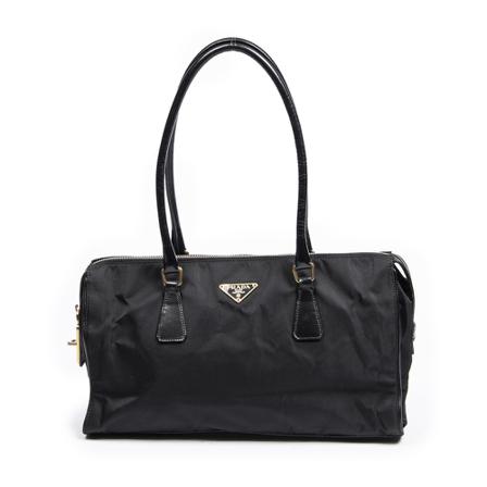 Prada Vintage Pre-owned Handbags Sort, Dame Vintage Tasker, Størrelse: ONE Size
