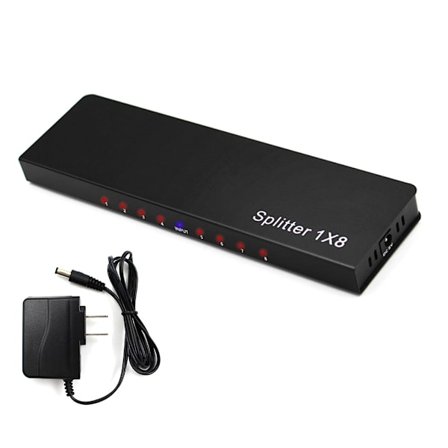 1 In 8 Out 1x8 HDMI-kompatibel Switch Splitter Converter Box Switcher Selector för DVD för PS3 HDTV 4K 30Hz Adapter