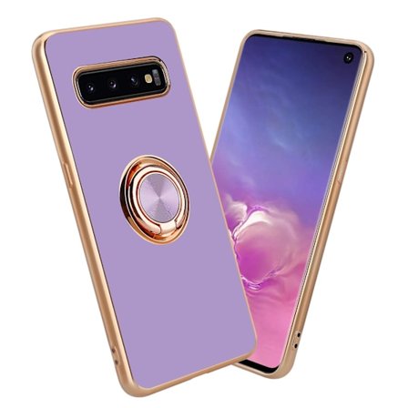 Samsung Galaxy S10 PLUS Hülle Handy Cover TPU- case - med kameraskydd och ring