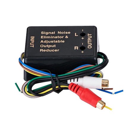 Bil Audio Konverter Lavnivå Konverter Høy Nivå Høyttalerutgang til RCA[YD]