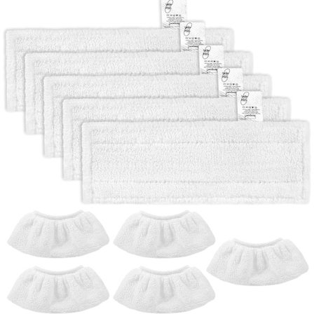 QU*10 mikrofiberkludesæt til Kärcher damprenser tilbehør EasyFix SC 2, SC 3, SC 4, SC 5, vaskbare klude (5 gulvmundstykke + 5 håndmundstykke)