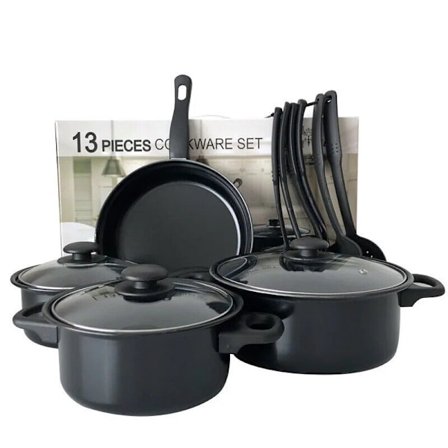 13-delars non-stick kastruller/stekpannor/redskap grundläggande köksredskap set
