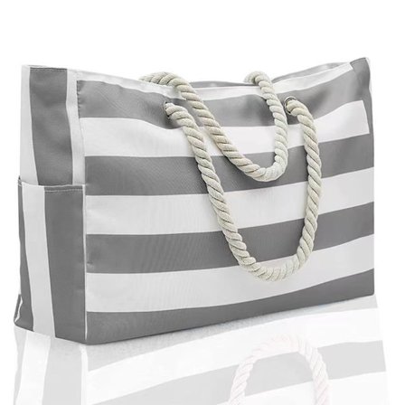 Dame Strandtaske Vandtæt Strand Tote Taske med Lommer Dame Sports Taske Damer Piger Sommer Tote Taske Skuldertaske Shopping Taske