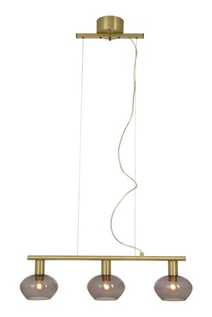 Aneta Lighting BELL taklampe 3-lys rak, matt messing/sotet, 3 x E14