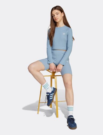 adidas Originals Rib C Ls Tee - Blue - 140