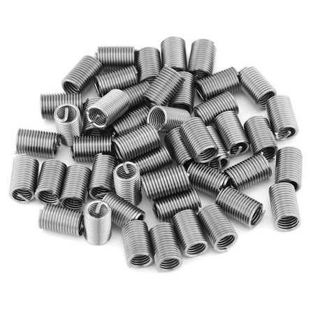 50kpl Ruostumaton teräs SS304 Kierrejousi Kierrelukot M6 x 1.0 x 3D Pituus