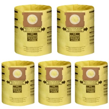 5-pack dammfilter för Shop Vac våt- och torrdammsugare från 5 till 8 gallon, 90661 906-61 9066100 90671 9067100, etc.