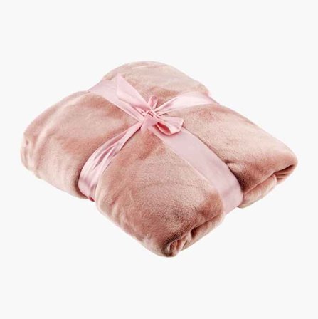 Biltema - Fleecepledd 130 x 160 cm rosa