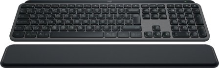Logitech MX Keys S - tastatur - QWERTY - US International - grafitt - med Palm Rest Inn-enhet