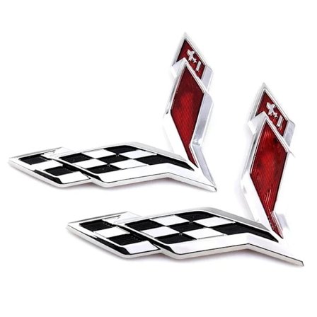 2 kpl Auton merkkitarra konepeltiin Chevroletille Takakontin tarra tunnus Chevrolet Corvette LTZ F1 Auton muotoiluun