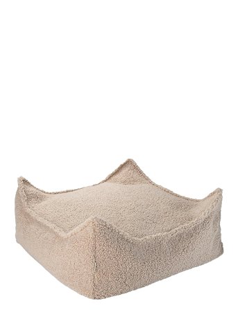 Wigiwama Square Ottoman Teddy - Beige - 60X 60X 20CM