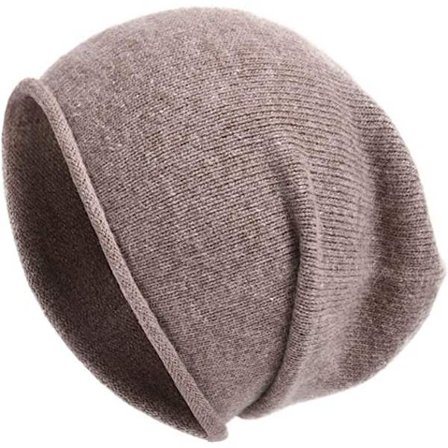 Vinterstrikkede hue til kvinder, Cashmere uldblanding varm blød