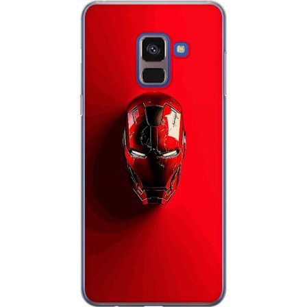 Yhteensopiva Puhelinkuori Samsung Galaxy A8 (2018) Marvel Iron Man naamio juliste Avengers Tony Stark punainen kypärä superhero retro sarjakuva fanita