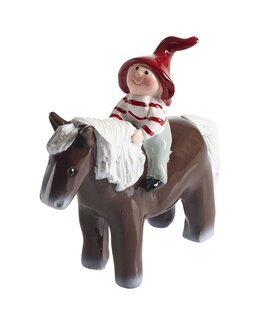 Jule-deko Tusse rider Rød