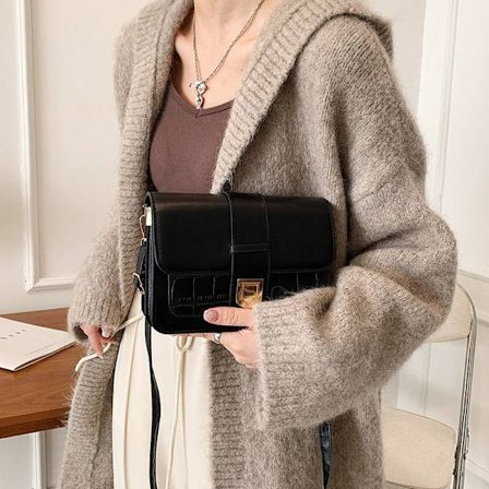 Lille budbringer taske enkel kvinders skuldertaske lille firkantet taske