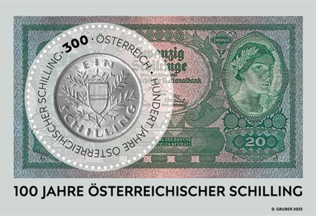 Østrig - Schilling 100 år - Postfrisk miniark