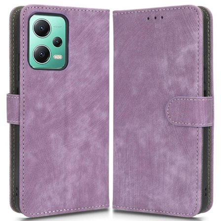 SKALO Xiaomi Redmi Note 12 5G Plånboksfodral i PU-Läder - Lila