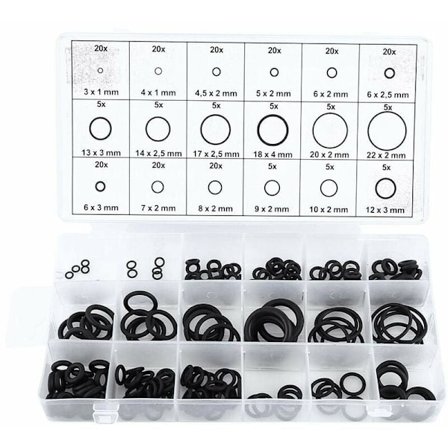 Gummi O-ring Packning Tätning O-ring O-ring 225-delars kombinationssats för allmän bilreparation