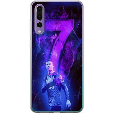 Yhteensopiva Puhelinkuori Huawei Huawei P20 Pro Ronaldo 7 - Jalkapallolegenda Toiminnassa Fanien Puolesta