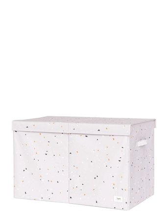3 Sprouts | 3 Sprouts Folding Toy Chest, Terrazzo/Light Gray | 39X 63X 38CM