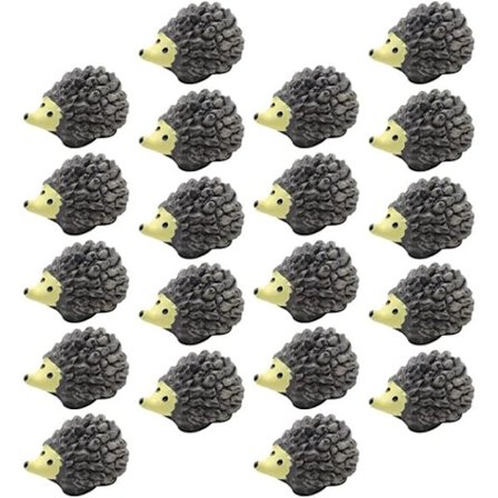 Harts pindsvin figurer mini dyr: 20 stykker græsplæner mikro pindsvin statue Fairy Garden græsplæne landskab dyrefigur skulptur dekor 1. 2 x 2 cm